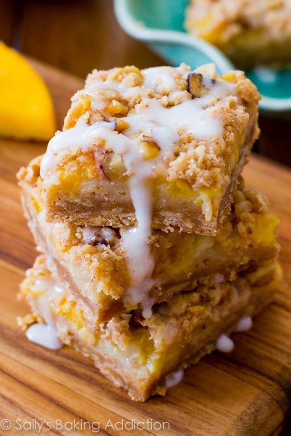 stack of peaches and cream bars