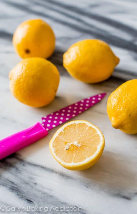 halved lemons