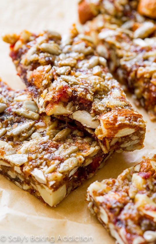 vanilla almond snack bars
