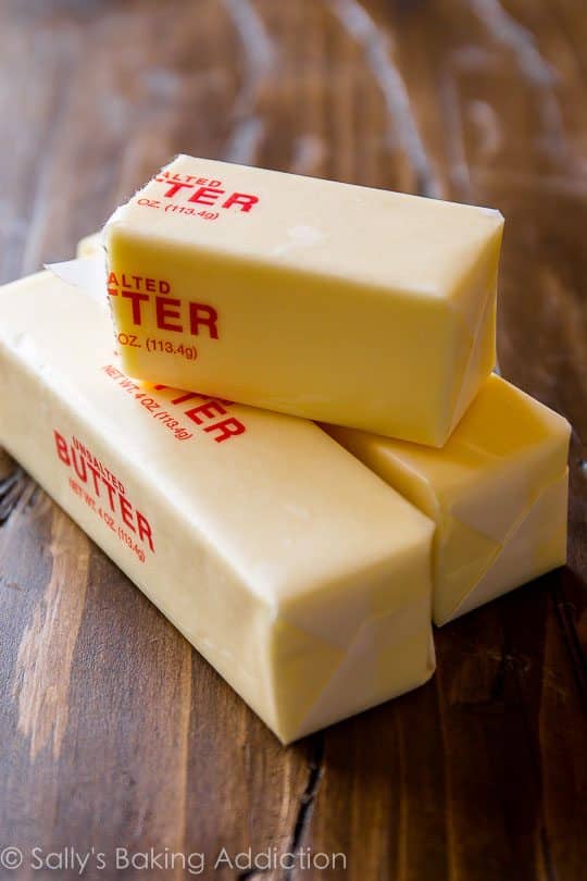 3 sticks of butter