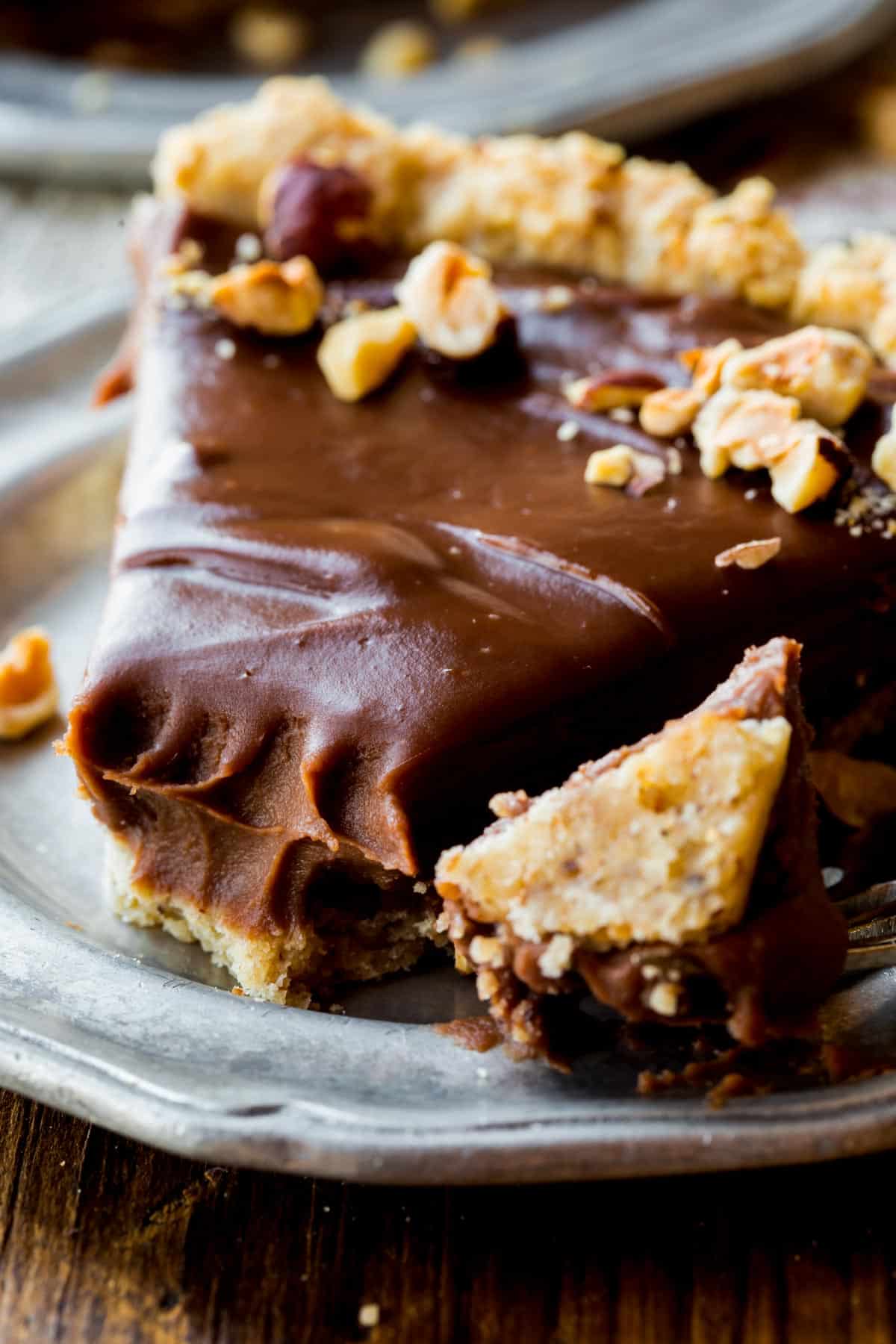 slice of Nutella tart