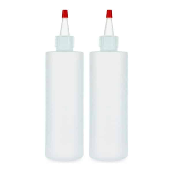 2 squeeze bottles.