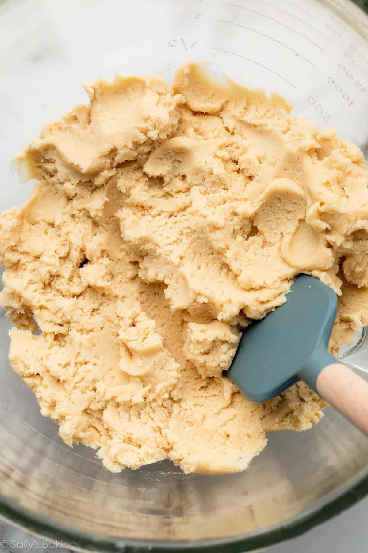 dough in bowl.