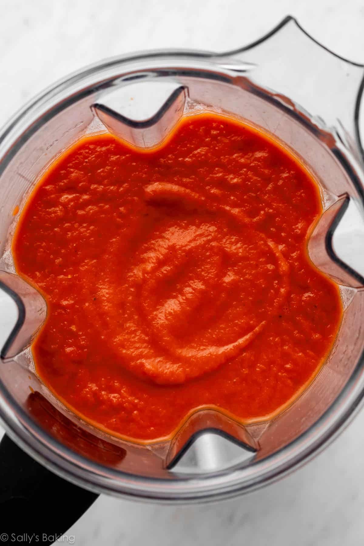 soup in blender.